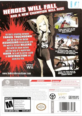 No More Heroes box cover back